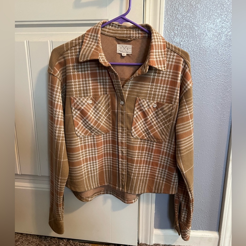 Brown Plaid Utility Jacket